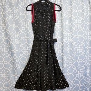 Vintage, Parisian Style Button Up Midi Dress